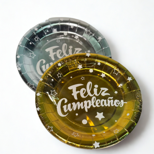 Platos Metalizados x10