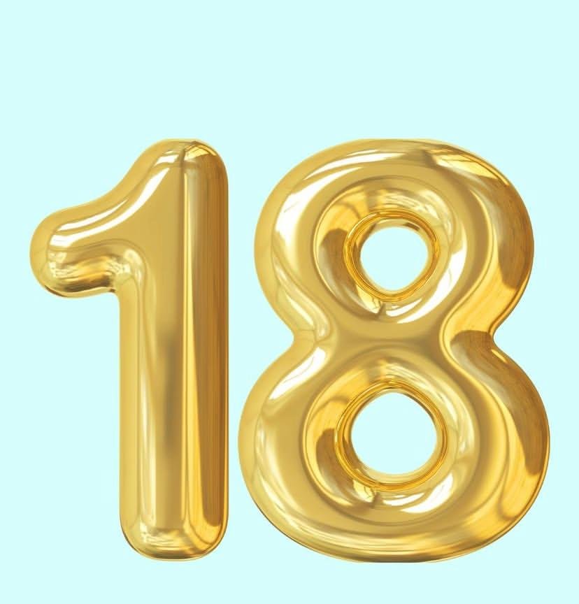 Globo Números Metalizado 16" Dorado