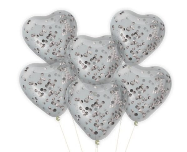 Kit Globos Cristales Forma Corazon