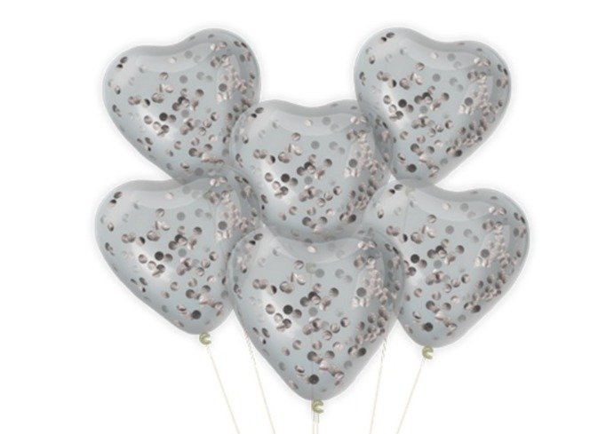 Kit Globos Cristales Forma Corazon